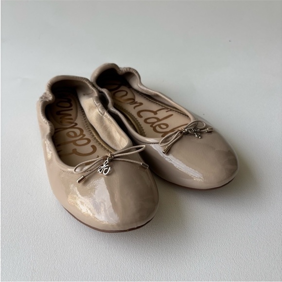 Sam Edelman womens size 7 ballet flat Felicia nude patent - Picture 1 of 10